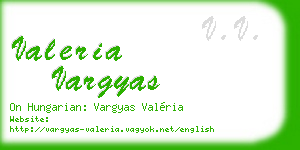 valeria vargyas business card